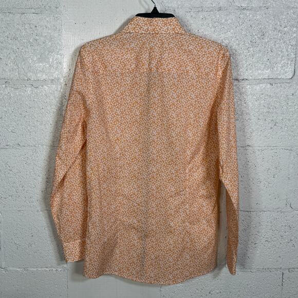 Bar III Men's Slim-Fit Wave Floral Dress Shirt, Apricot 14-14.5 32-33 $70 - Picture 5 of 7